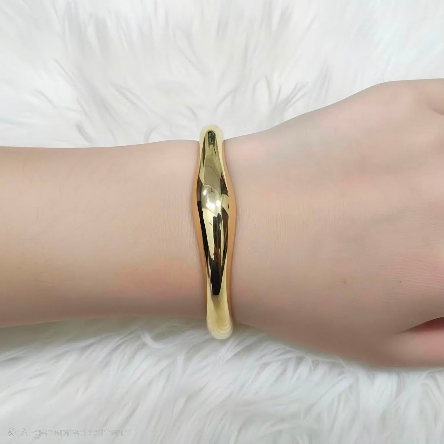 Sleek Gold-Toned Minimalist Kada