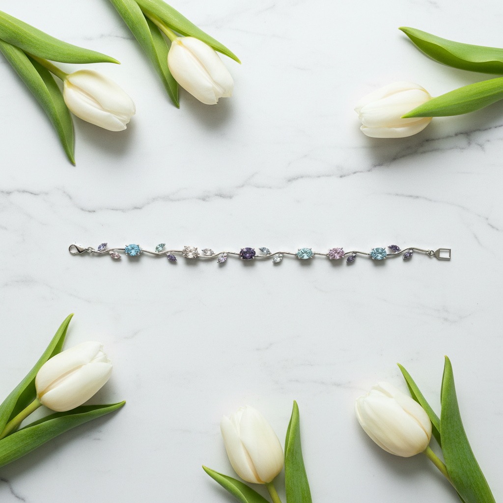 Tulip Vine Crystal Bracelet