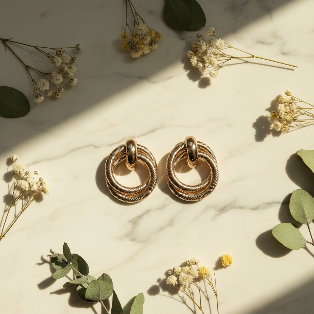 Twisted Double Hoop Earrings
