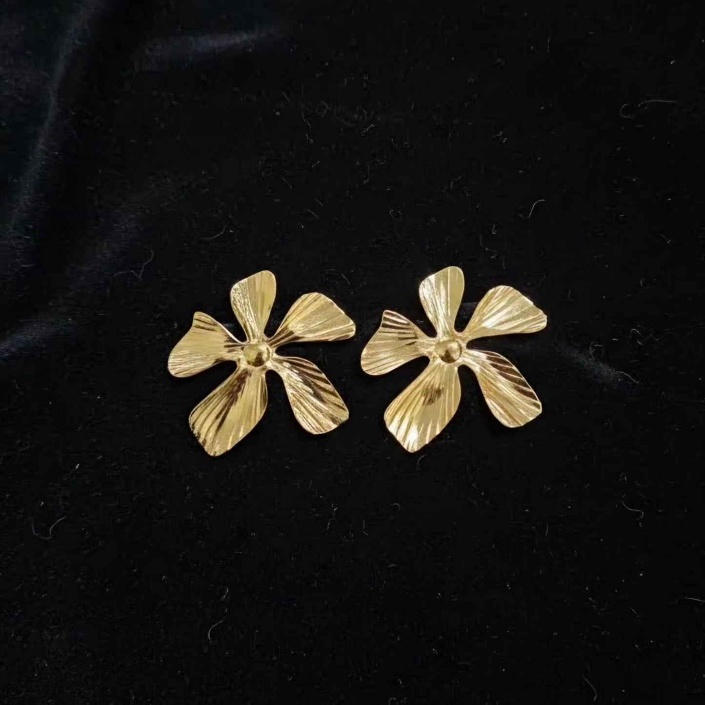 Golden Bloom Statement Earrings
