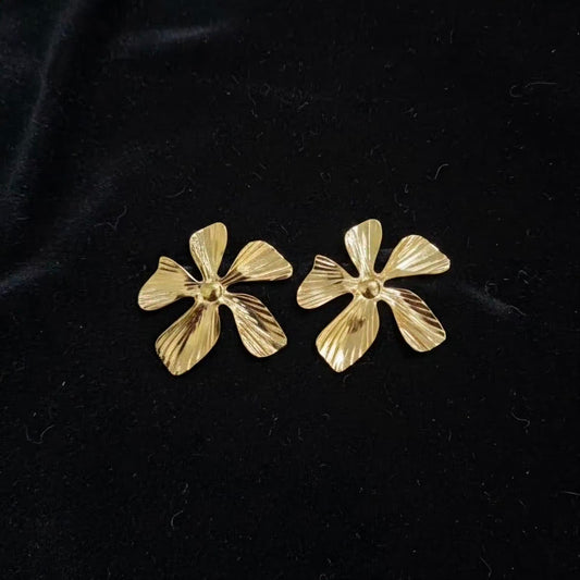 Golden Bloom Statement Earrings