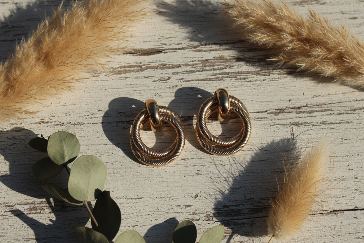 Twisted Double Hoop Earrings
