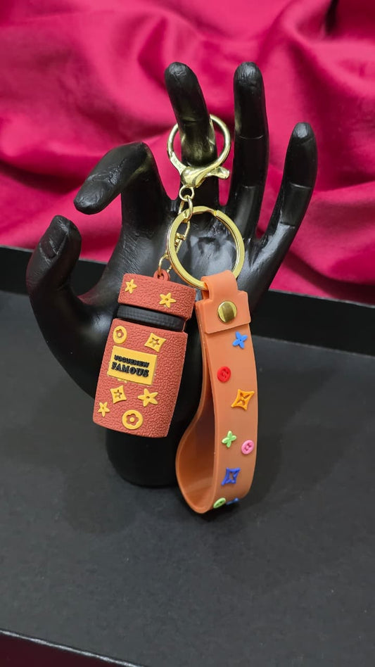 Branded Look Luxury Keychain with Wrist Strap