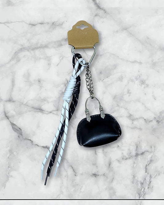 3-in-1 Versatile Black Mini Purse Bag Charm