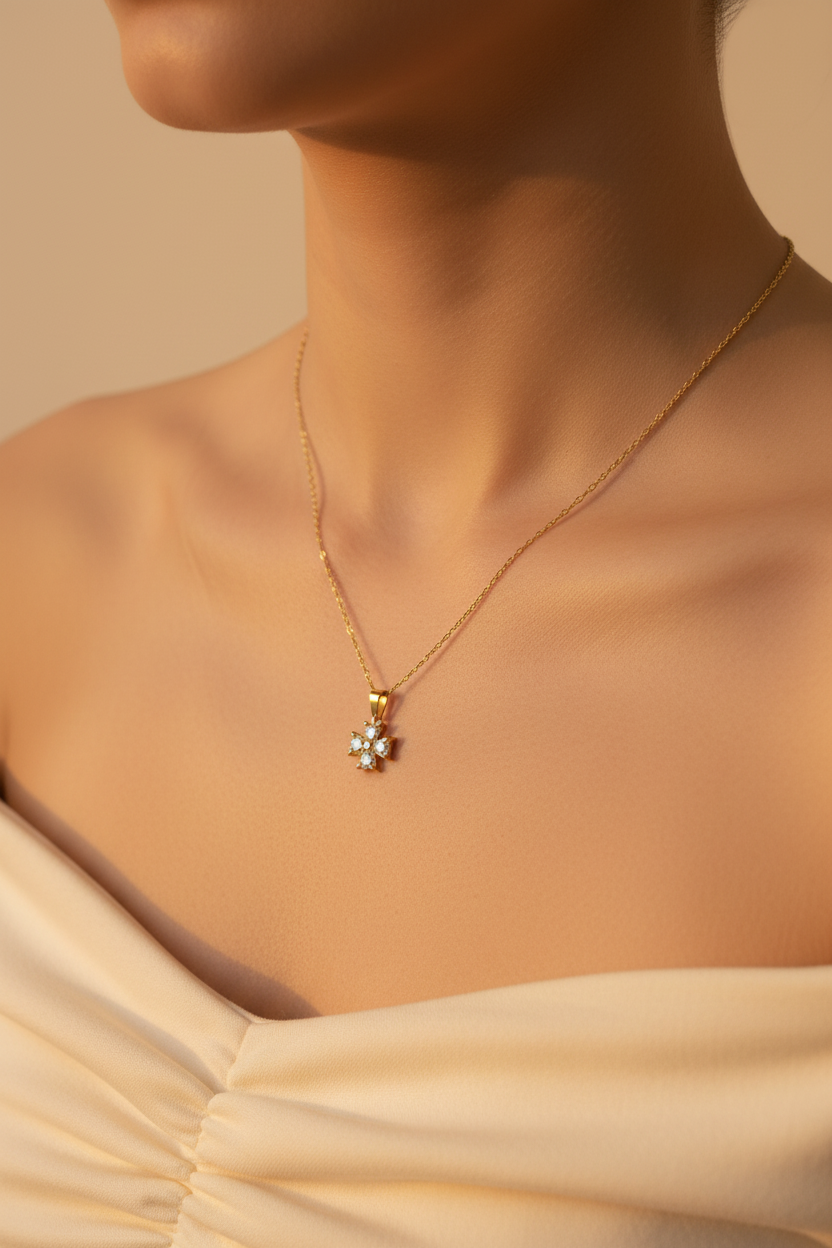 Crystal Cross Pendant Necklace