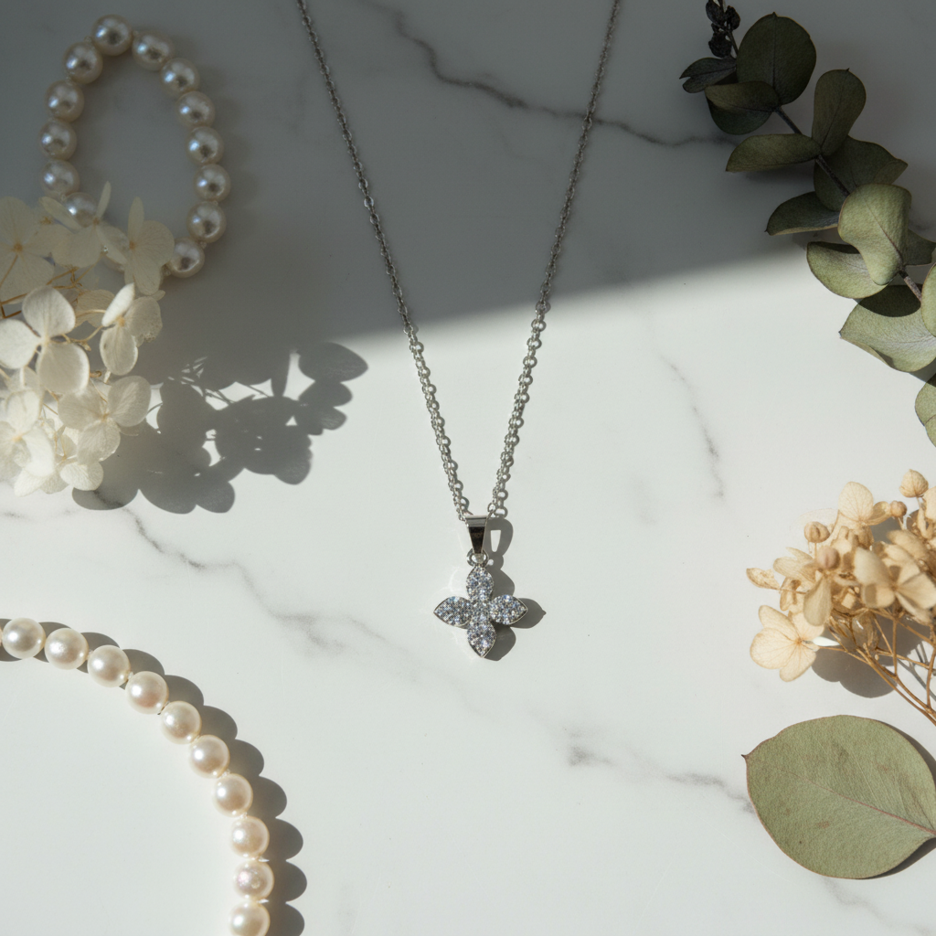 Flatlay White Marble