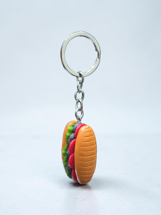 Hot Dog Burger PVC Keychain