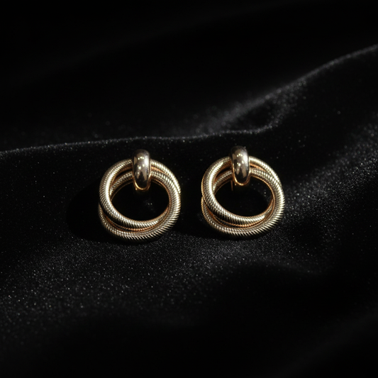 Twisted Double Hoop Earrings