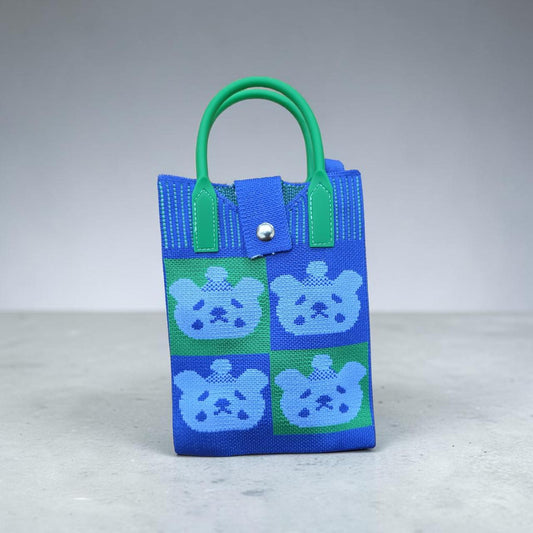 Korean Sling Mini Tote Bag – Blue Bear