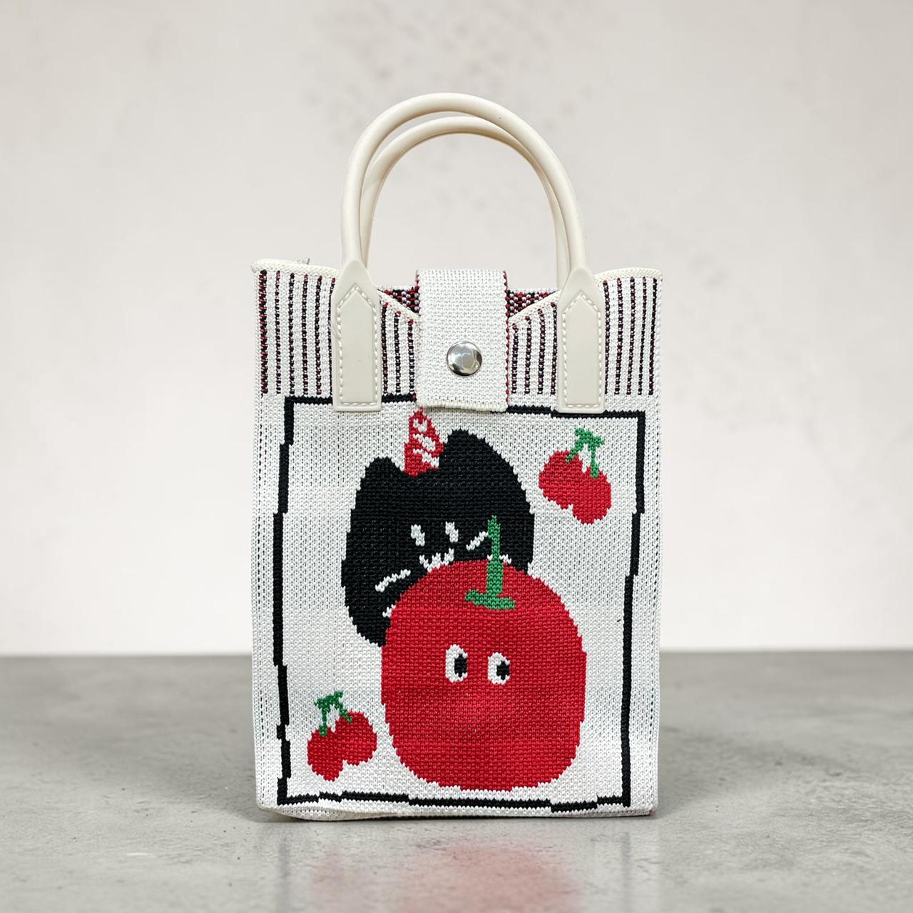Korean Sling Mini Tote Bag – Cherry Cat Jute