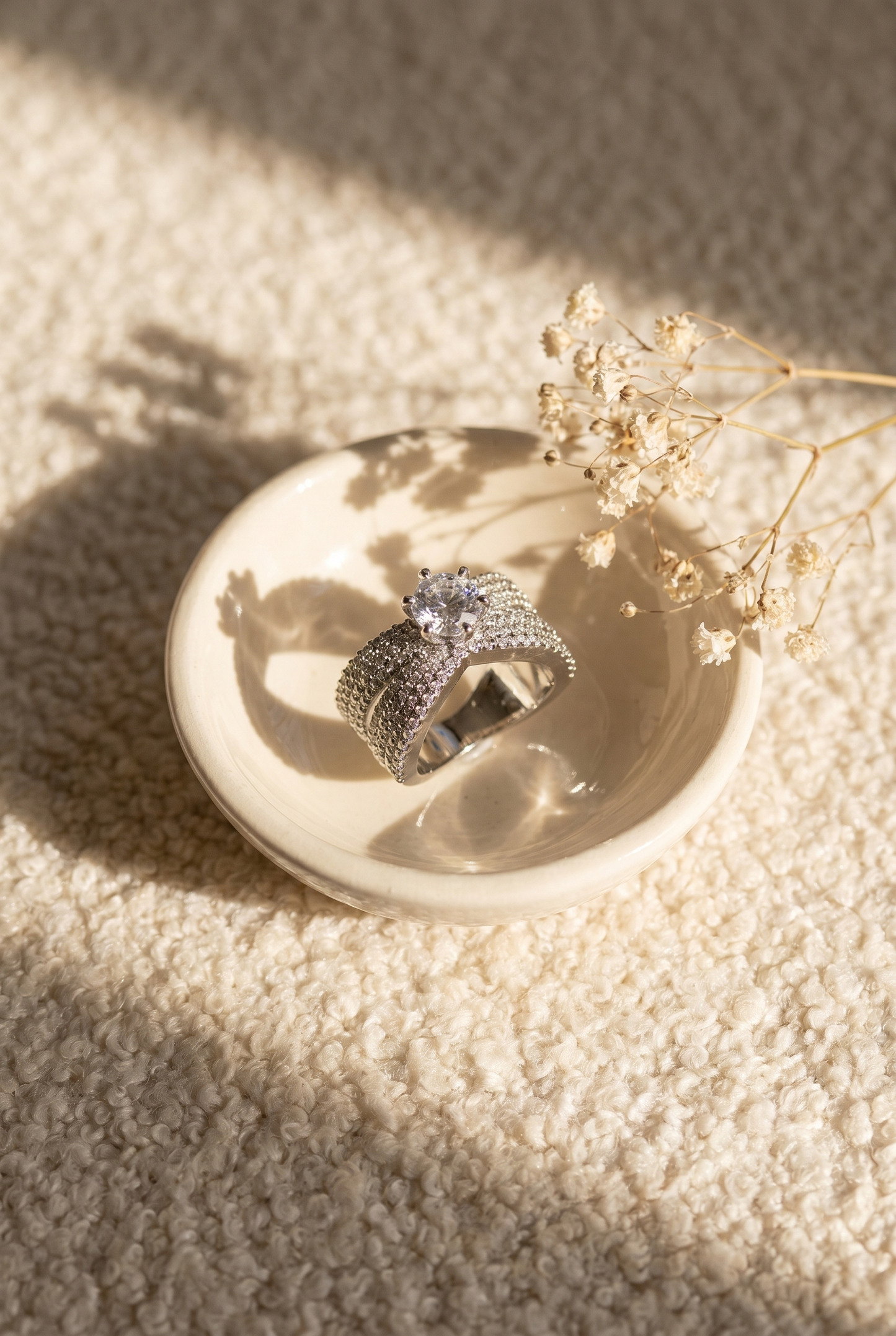 Celestial Solitaire Anti-Tarnish Ring
