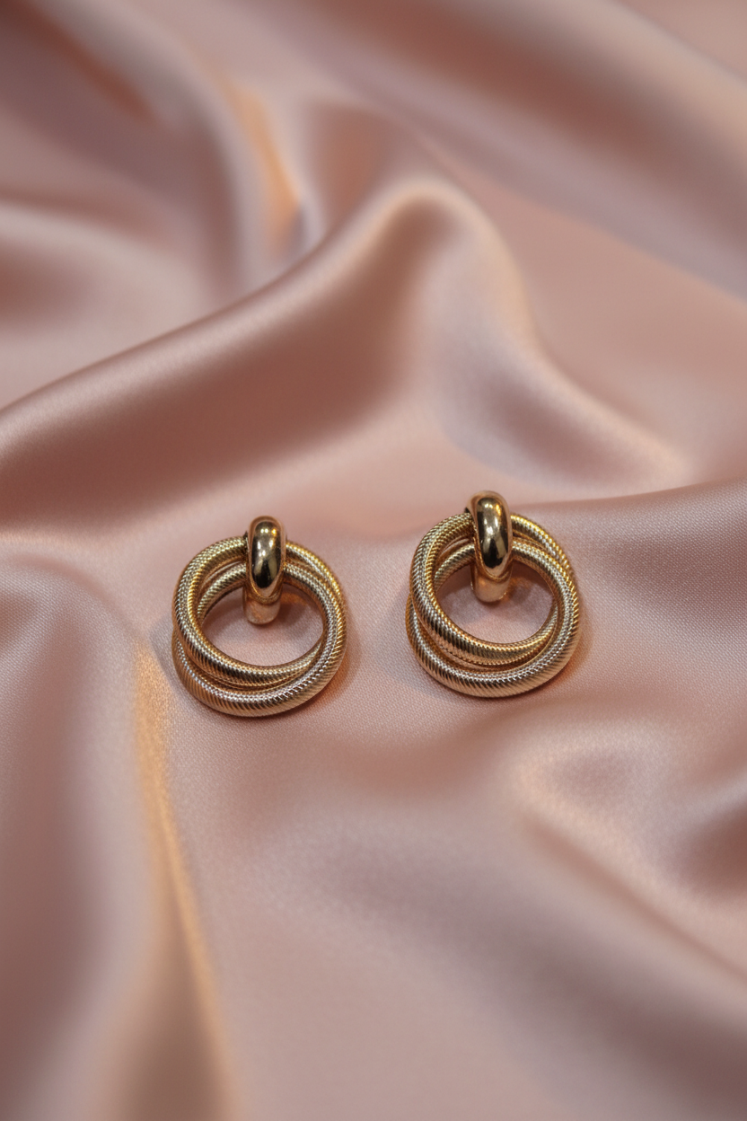 Twisted Double Hoop Earrings